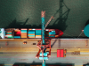 High angle view on Cargo crane container terminal