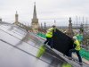 The roof of York Minister in England is equipped with 184 solar panels