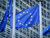 Flags of the European Union (EU) in front of the Berlaymont Building, which houses the European Commission's headquarters in Brussels, Belgium, on Wednesday, Nov. 5, 2025.