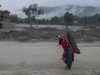 A view of the submerged landscape following the devastating flash floods on August 26 that struck Devighat, Nuwakot, Nepal, on September 15, 2026.